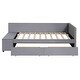 preview thumbnail 13 of 16, Twin Size L-Shaped Upholstered Platform Bed with Built-In Storage and Drawers, Velvet Fabric