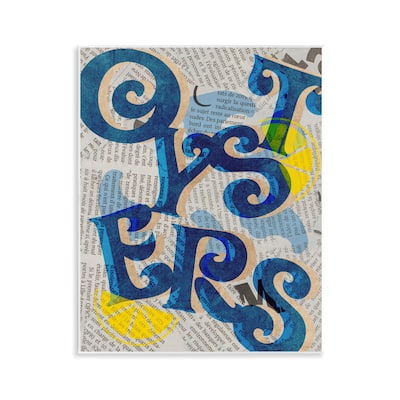 Stupell Classic Retro Oysters Wall Plaque Art Design By Lil' Rue