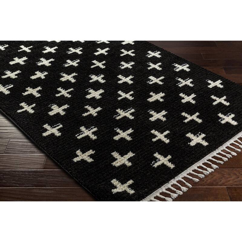 Livabliss Casual Casablanca Shag Graphic Area Rug