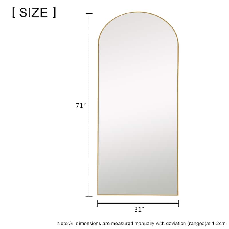 Arched Mirror Full-length Floor Mirror with Standing