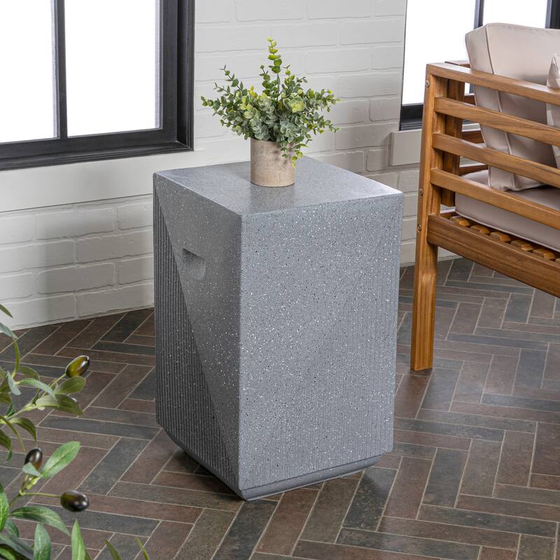 Rashida 20.75" Contemporary Minimalist Square Accent Table , by JONATHAN Y
