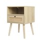 preview thumbnail 5 of 28, Rattan Nightstand Bedside Table with Rattan Drawers