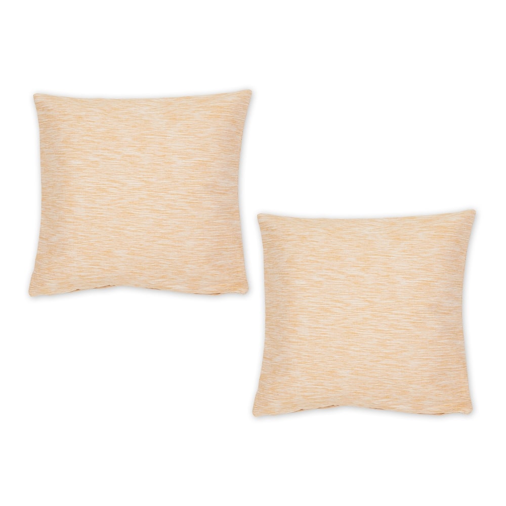 Navy And Off-White Tonal Recycled Cotton Pillow Cover 18x18 (Set of 2)