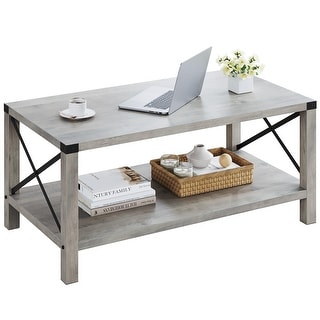 Modern Farmhouse Coffee Table with Storage - Bed Bath & Beyond - 40401473