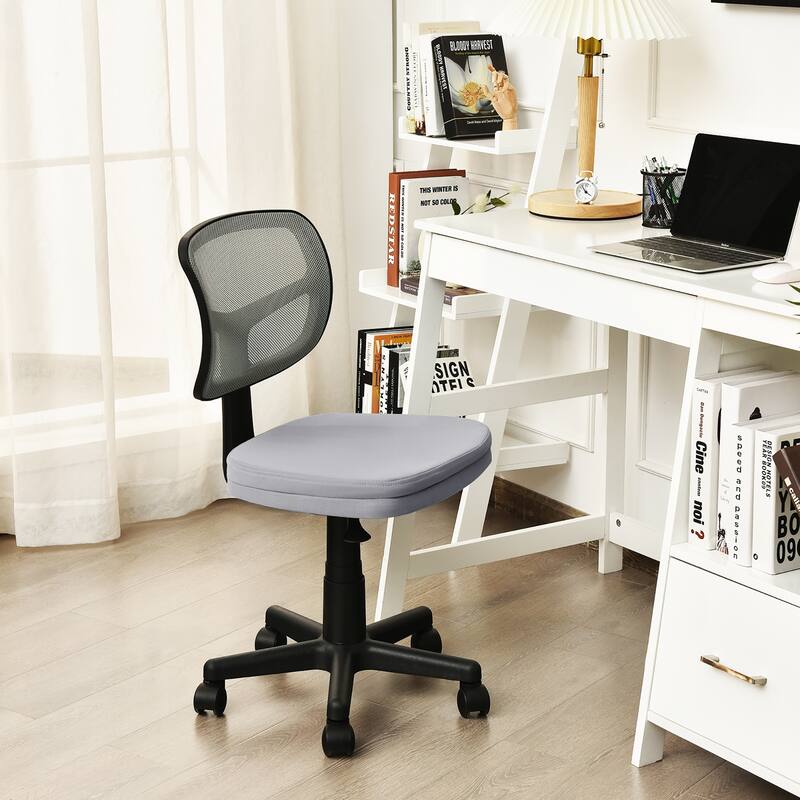 Costway Armless Office Chair Adjustable Swivel Computer Mesh Desk - See details