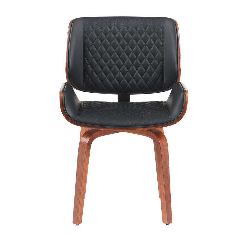 Mid-Century Modern Ergonomic Design Dining Chair - 360° Swivel Set of 2, PU Leather Upholstery