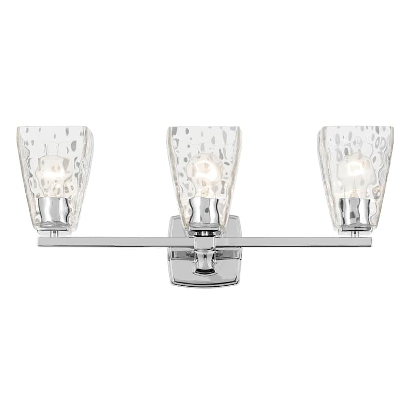 Kichler Lighting Marant 23.75" 3-Light Vanity Light with Clear Water Glass in Chrome