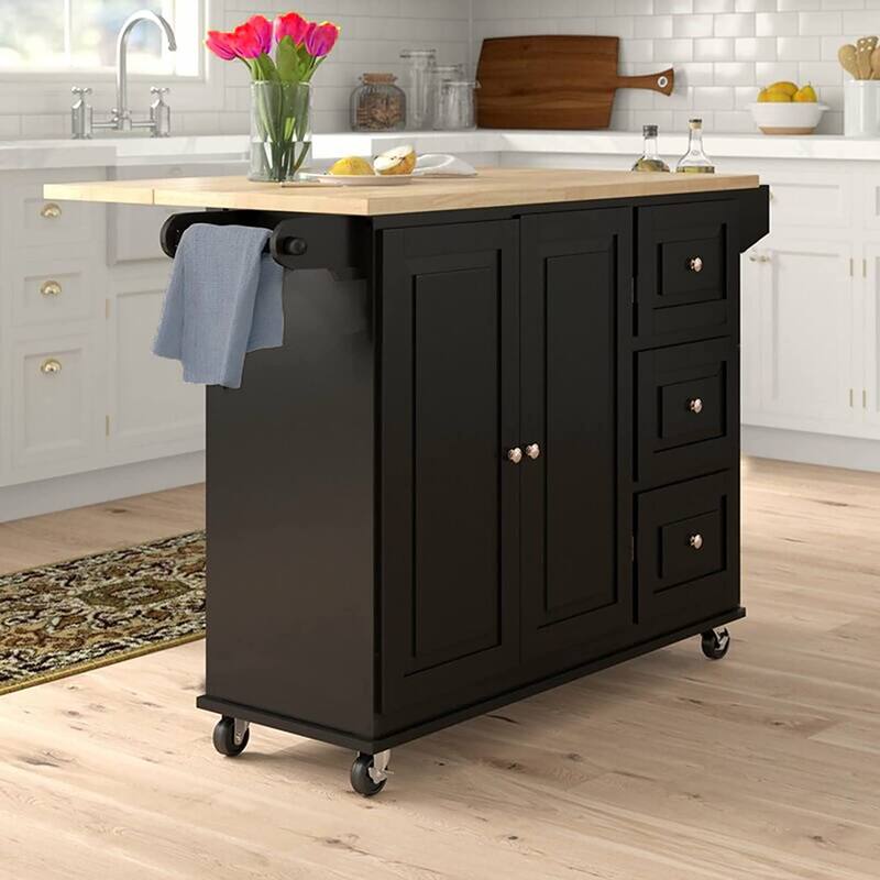 MAISON ARTS Rolling Kitchen Island Cart on Wheels