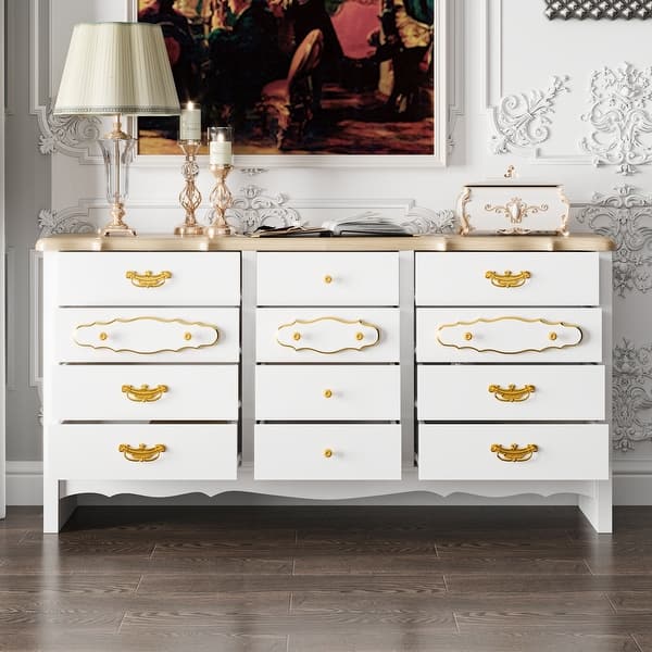 slim fit dress slacks French Provincial Style Highboy Chest of Drawers or Dresser with Flora main image 0