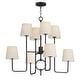 preview thumbnail 1 of 2, Maxim 27728OF Paoli 8 Light 34" Wide Chandelier Charcoal Bronze