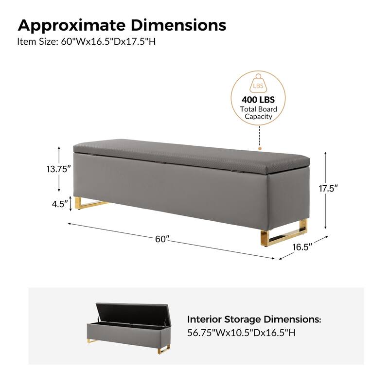 Rebeca Modern Storage Bench with Ottomans by HULALA HOME