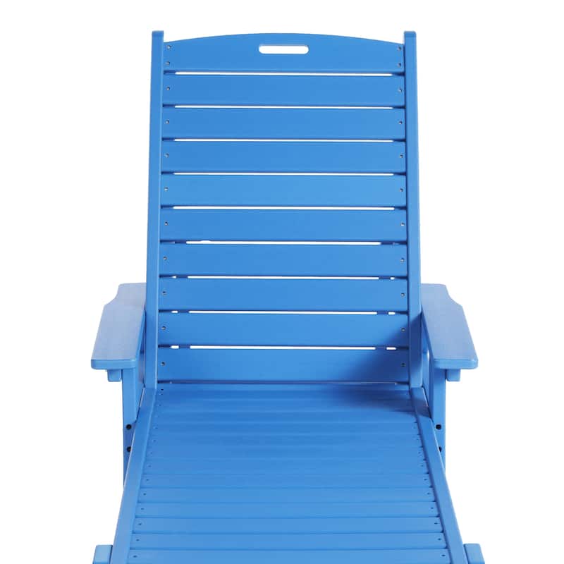 Laguna Hdpe All Weather Outdoor Patio Pool Reclining Chaise Lounge (Set Of 2)