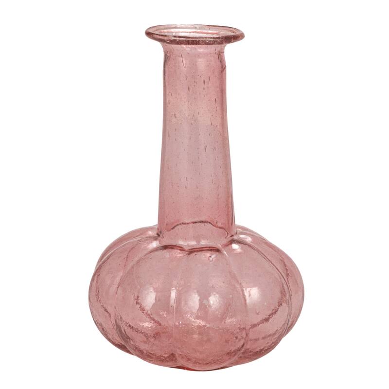 Various Embossed Reclaimed Glass Vases, Set of 4