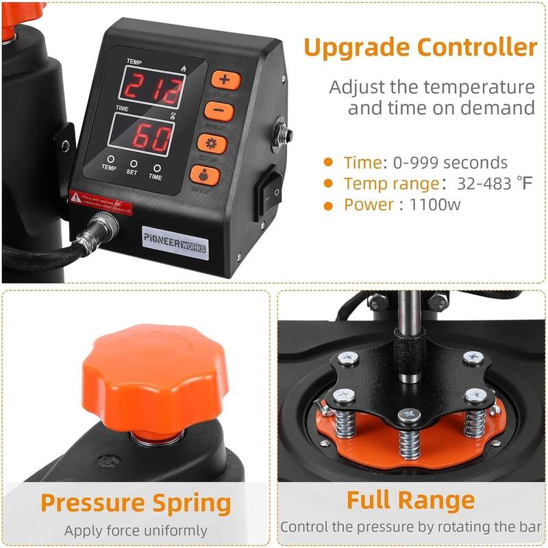 Heat Press Machine 12x15" Heat Press 6 in 1 T-Shirt Printing Machine