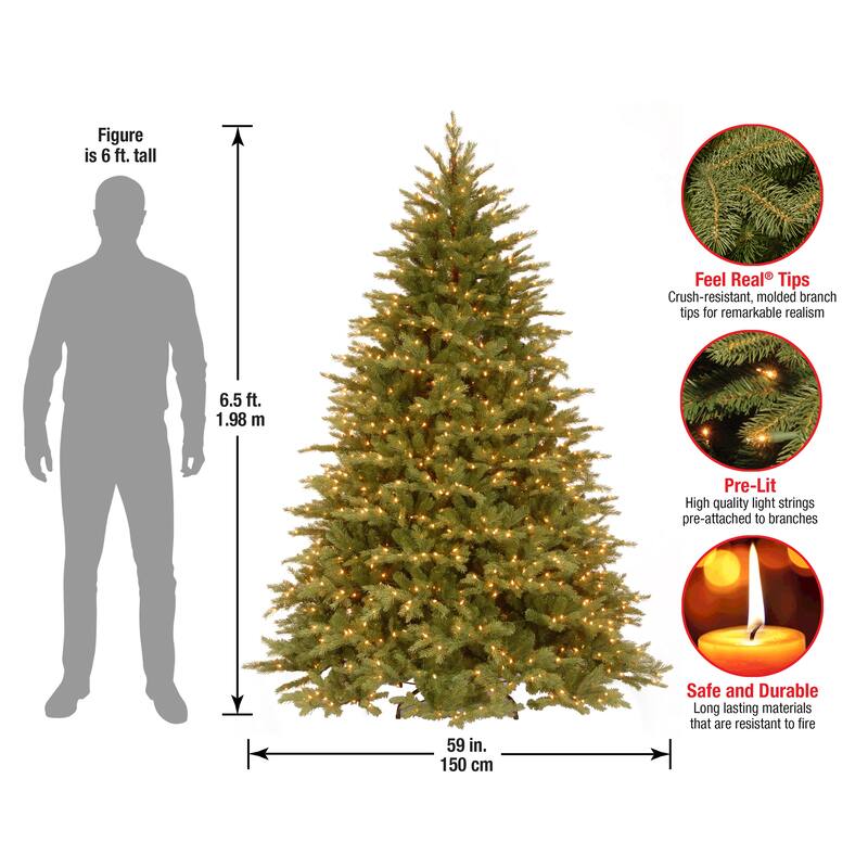 National Tree Company 6.5 ft. Nordic Spruce Tree with Clear Lights - 6.5 Foot