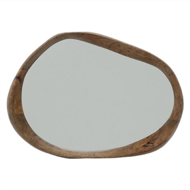 Golden Oak Finishes Mango Wood Framed Shizu Wall Mirror - 16"