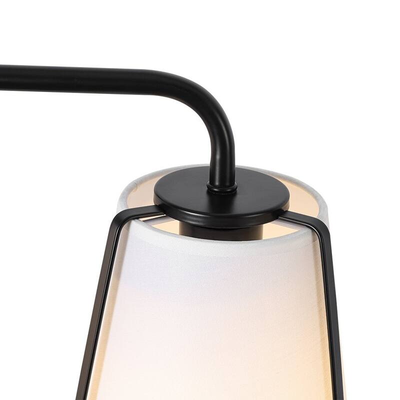 Bohemian 3-Light Ivory Fabric Shade Vanity Wall Light 24.4 in