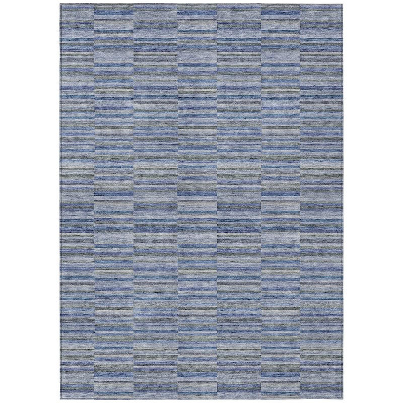 Machine Washable Indoor/ Outdoor Chantille Contemporary Geo Rug
