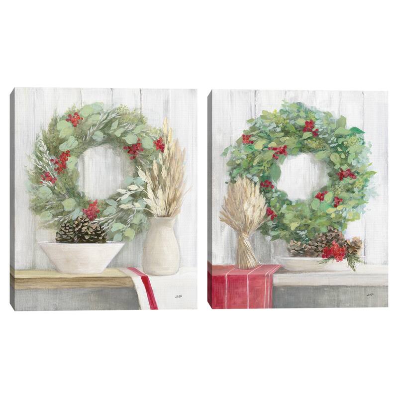 Natural Christmas I, Natural Christmas II Canvas Art Prints