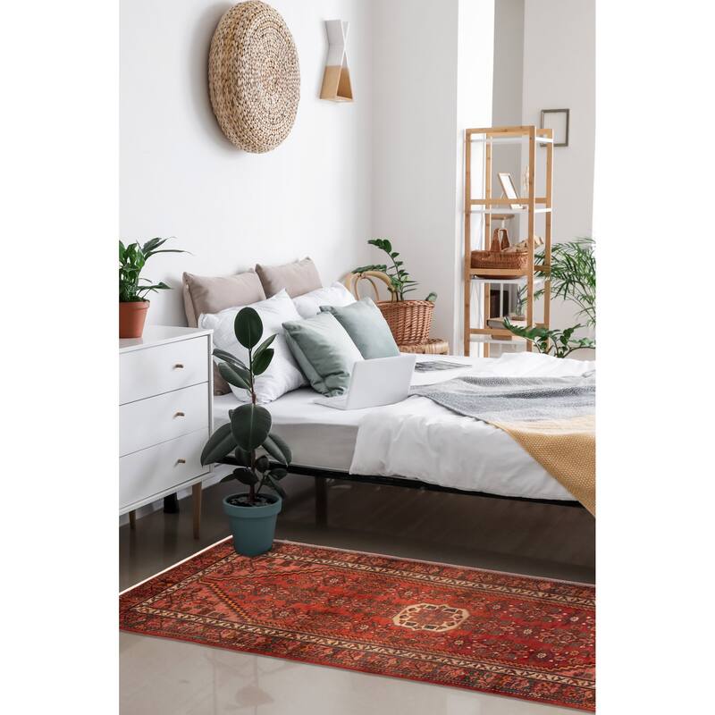 ECARPETGALLERY Hand-knotted Andelz Copper Wool Rug - 3'7 x 9'4