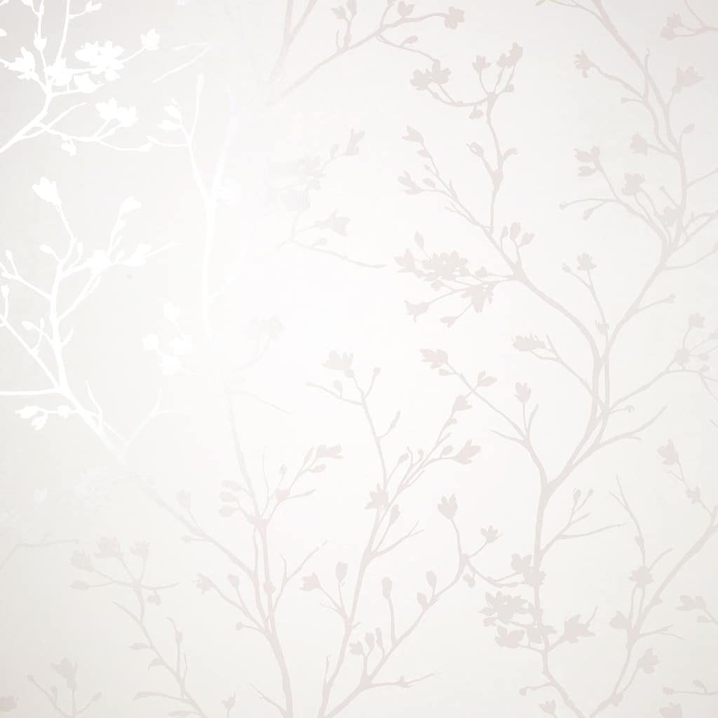 Fine Decor Cosima White Sprig Wallpaper