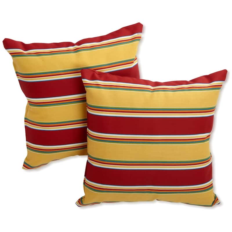 17-inch Outdoor Throw Pillows (Set of 2, Multiple Patterns)