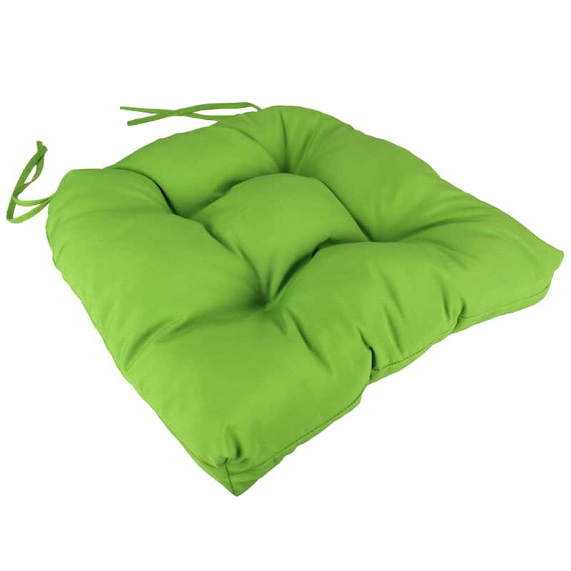 Indoor/Outdoor Plush Patio Seat Cushion - 20" x 20" x 3" - Green