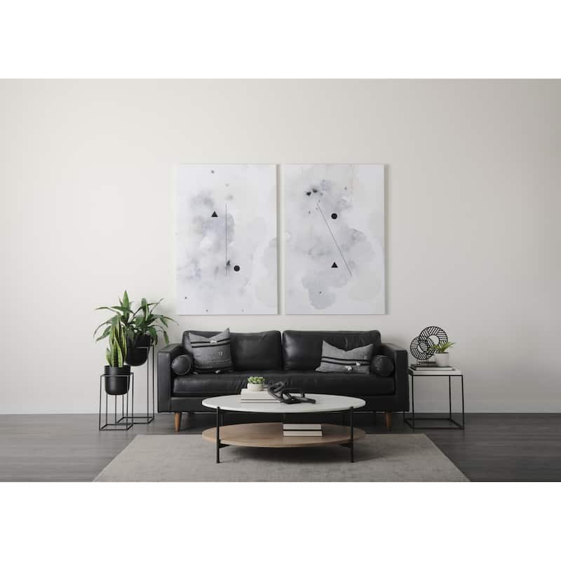 Svend Tan Leather Sofa - Sofa - Black