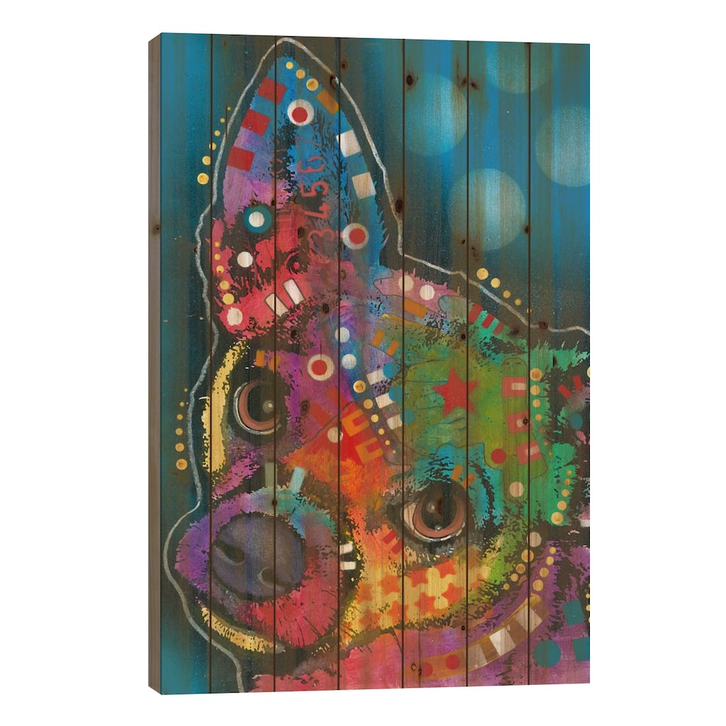 Pop Chihuahua Print On Wood by Dean Russo - Multi-Color