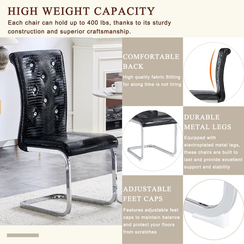 Set of 2 Upholstered Dining Chairs