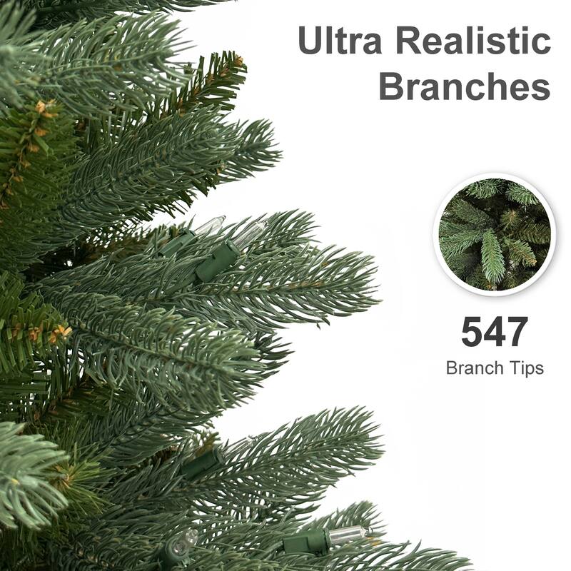 Puleo International 4.5' Pre-Lit Glacier Fir Artificial Tree - N/A