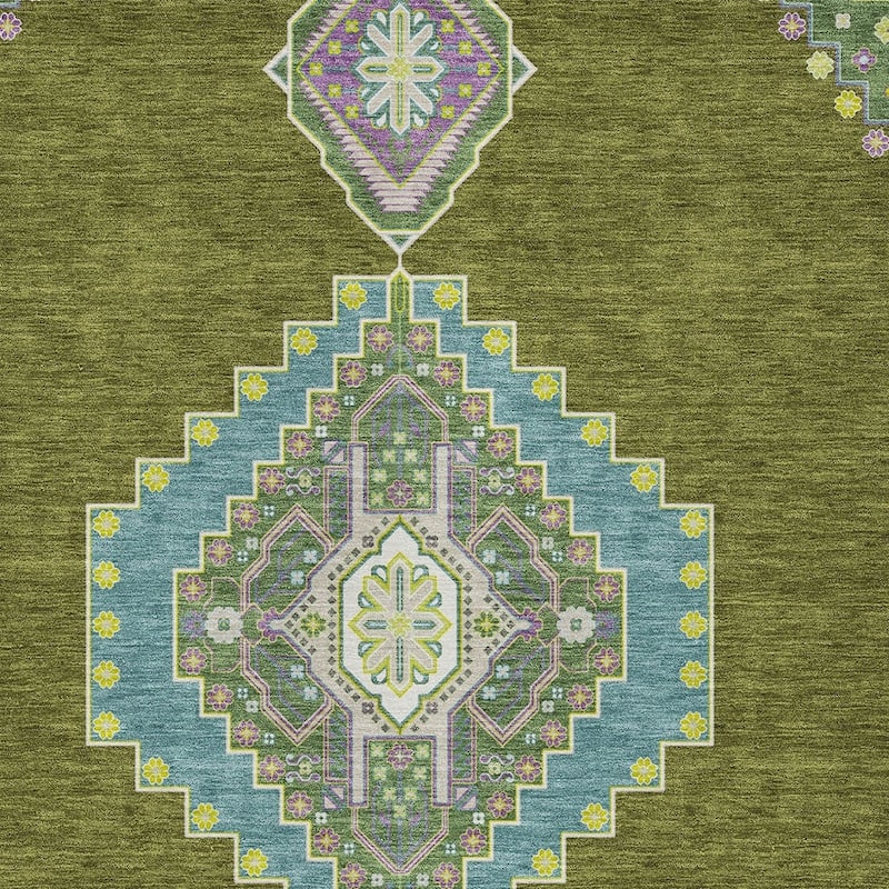 HomeRoots Oriental Traditional Rectangle Outdoor Rug