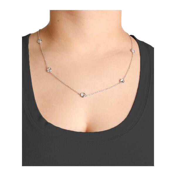 Cz By Kenneth Jay Lane Womens Chain Necklace Cubic Zirconia Round Overstock 18657401 Kenneth jay lane women's round cz tennis bracelet. cz by kenneth jay lane