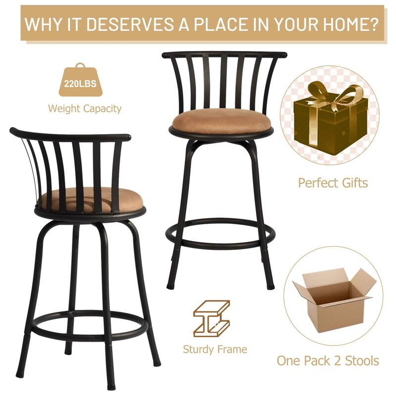 Homylin Swivel Bar Stools Set of 3 for Home Kitchen - N/A