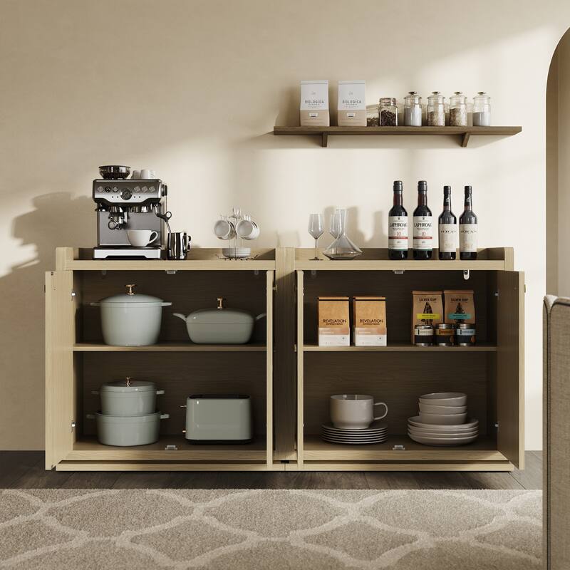 Multifunctional Minimalist Side Cabinet with 3D Design