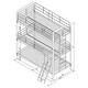 preview thumbnail 5 of 4, Garner Gunmetal Metal Frame Triple Bunk Bed with Ladder