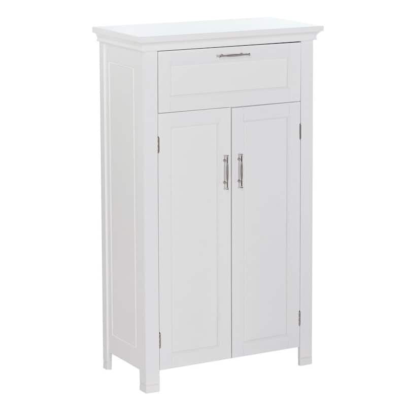 RiverRidge Somerset Two-Door Bathroom and Laundry Storage Cabinet with Drawer and Adjustable Shelf - White - N/A