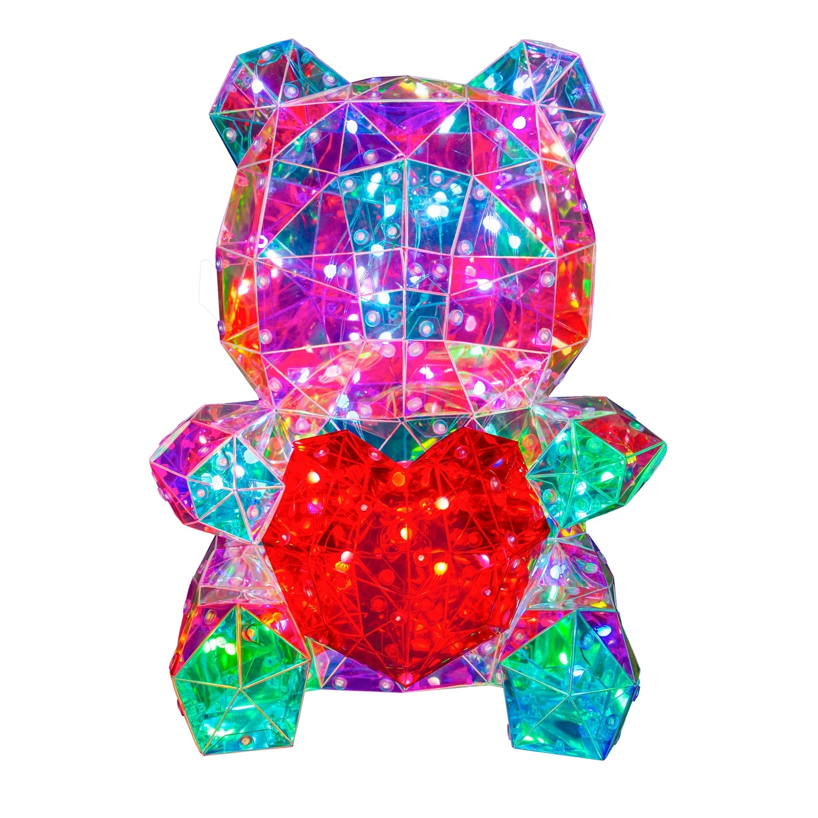 Charming PET Bear LED Lights: Delightful Glow Powered by USB - Medium