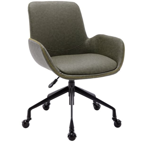 Archiology Quince Conference Chair Faux Leather Arm Desk Chair Overstock 32137617