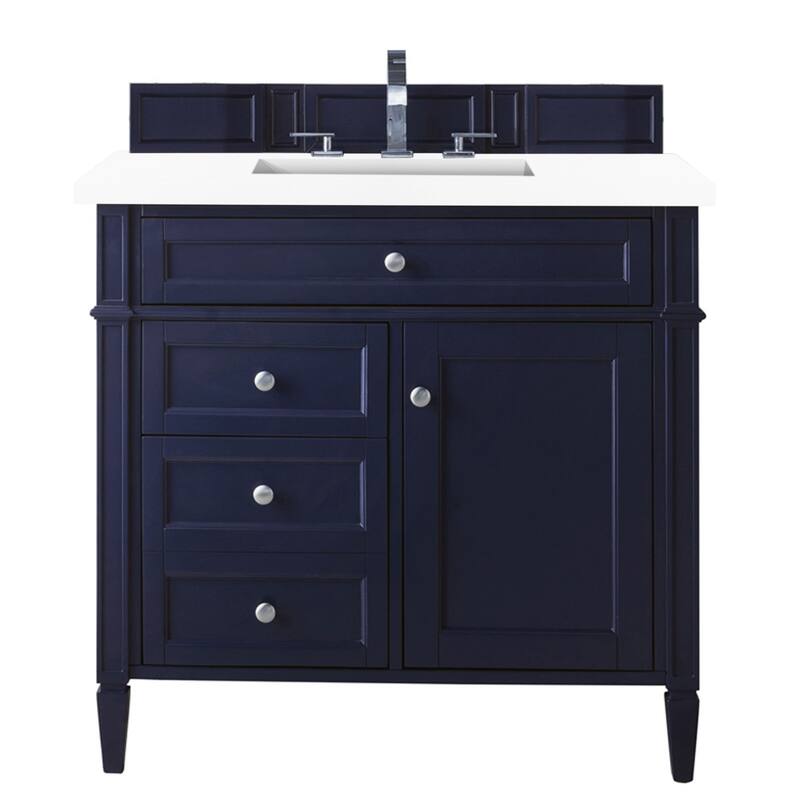 James Martin Vanities 650-V36-3WZ Brittany 36" Single Basin Poplar - Victory Blue
