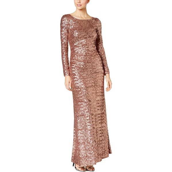 Vince Camuto Womens Formal Dress Sequined Long Sleeves