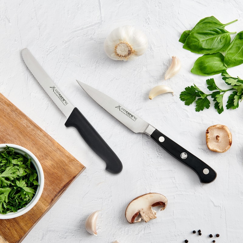 atCora Forged Utility Knife, Professional 6-Inch German Steel Blade, Ergonomic Triple-Rivet Handle, NSF-Certified Kitchen Knife