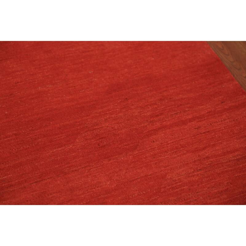 Gabbeh Modern Runner Rug Handmade Foyer Wool Carpet - 3'2" x 9'8"