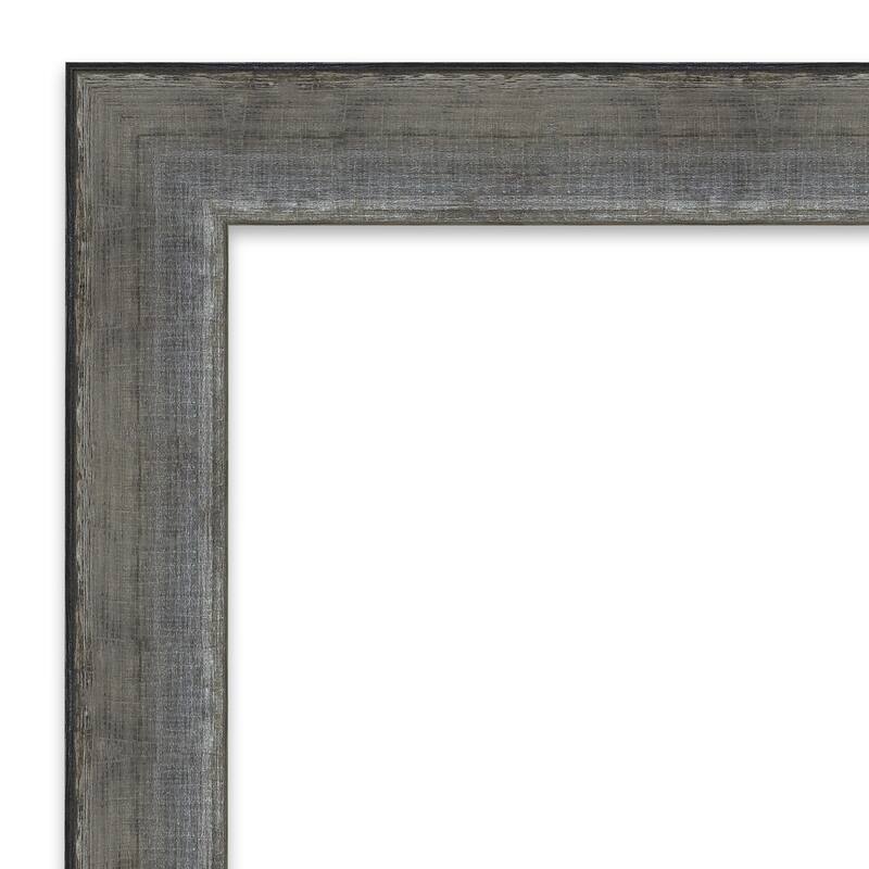 Forged Pewter Wood Framed Black Corkboard Bulletin Board