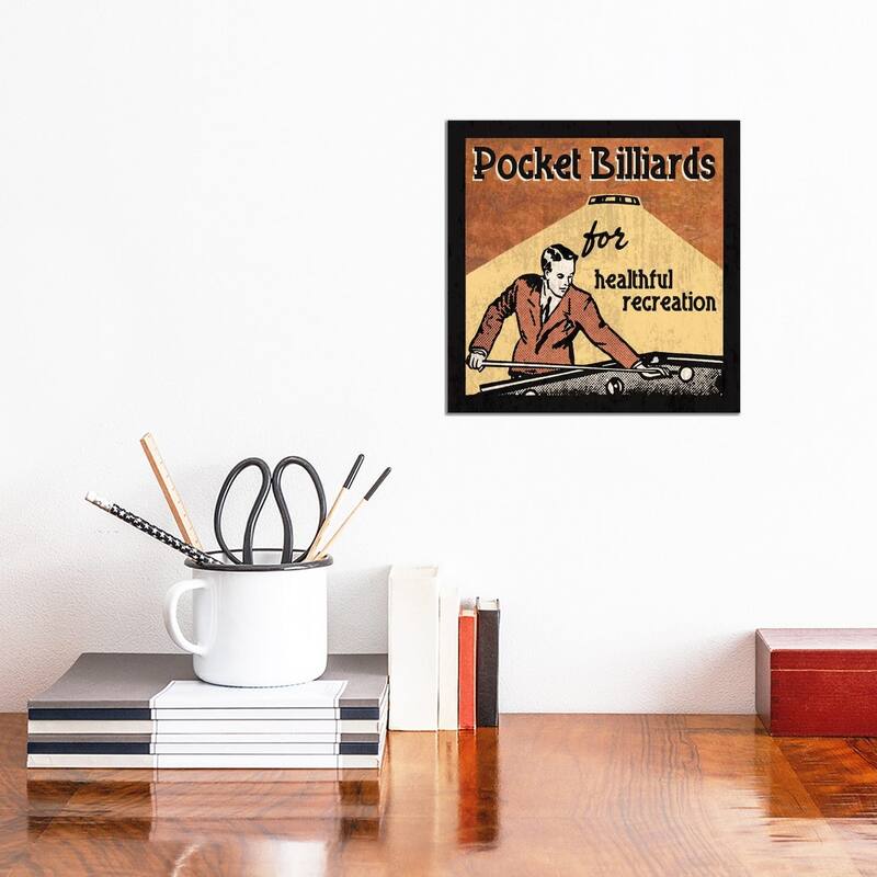 iCanvas "Pocket Billiards" by Erin Clark Canvas Print - 12x12x1.5