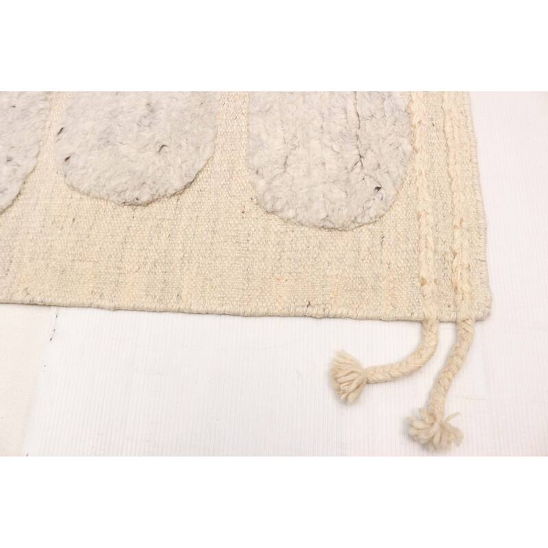 ECARPETGALLERY Hand-knotted Tangier Light Grey Wool Rug - 8'2 x 9'10