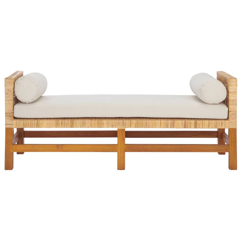 SAFAVIEH Couture Chrysene Teakwood Bench - 60"W x 21"D x 24"H