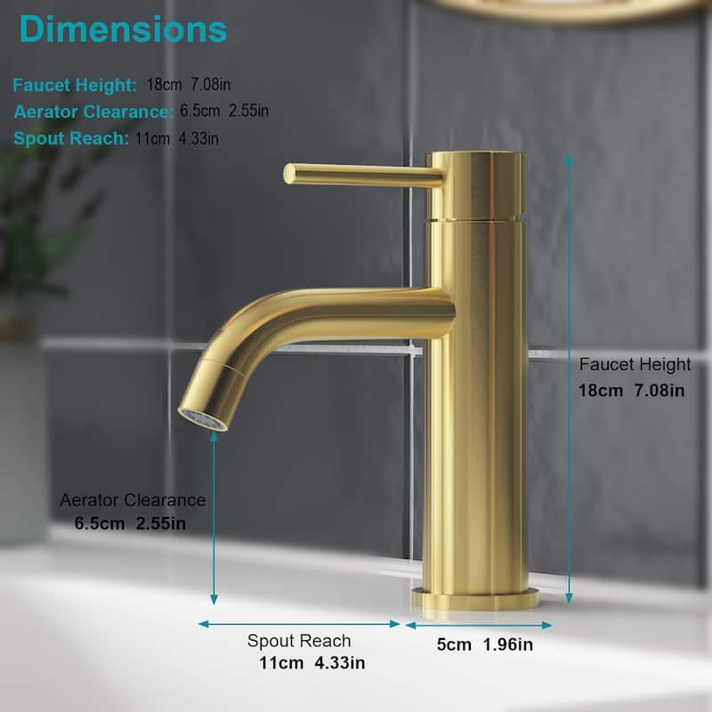 Modern Single Lever Bathroom Basin Sink Faucet with Pop Up Drain