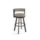 preview thumbnail 60 of 102, Amisco Browser Swivel Bar Stool Cold Beige Polyester / Dark Brown Metal