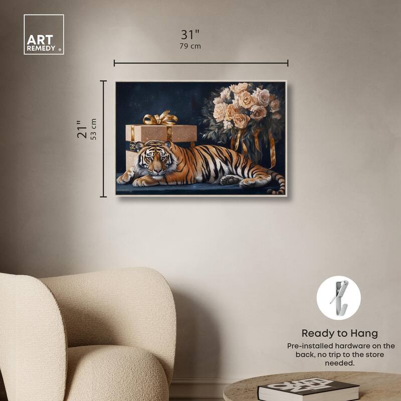 Tiger Glam Gift Boxes Canvas by Art Remedy